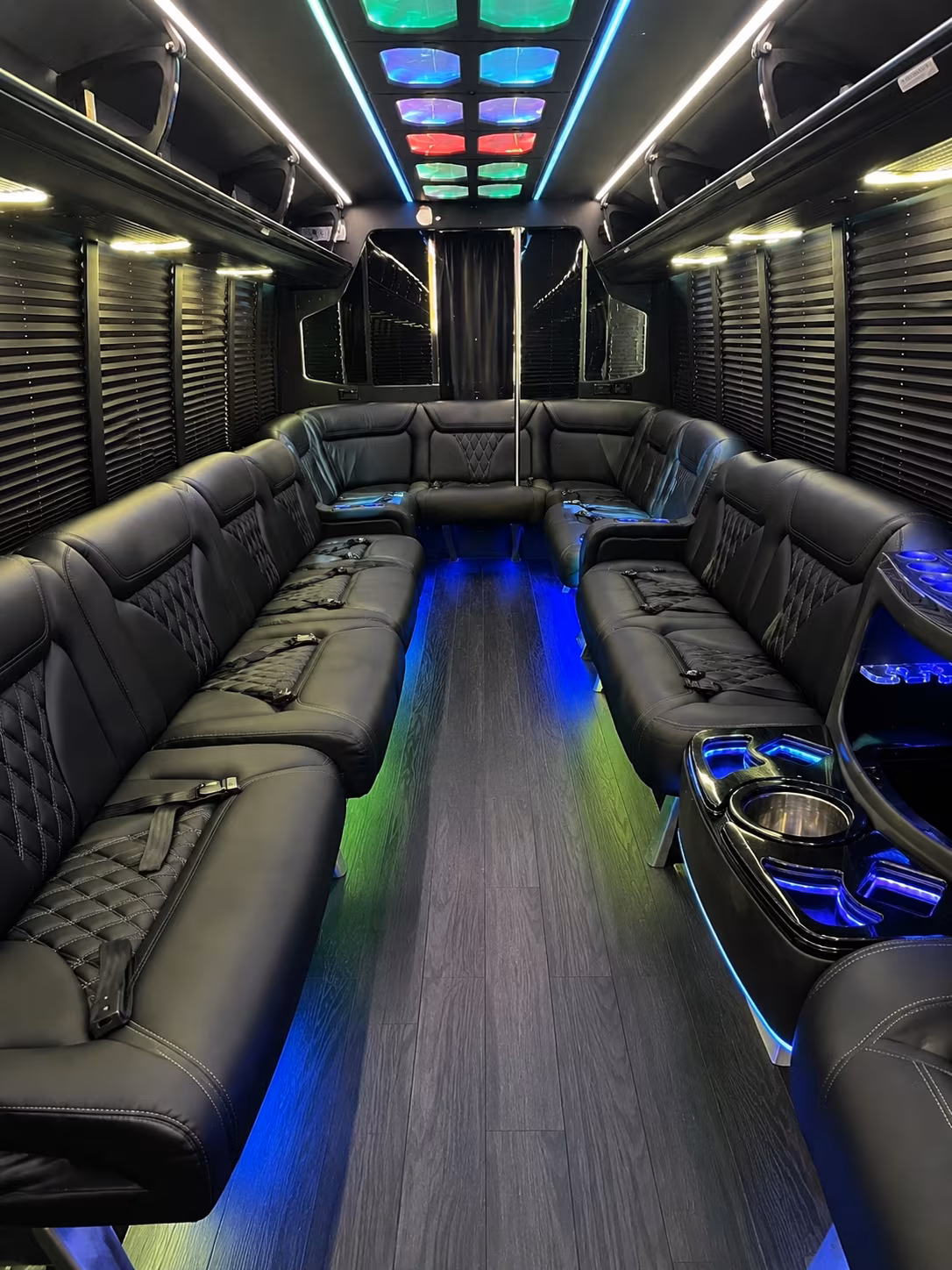 lafayette 20 passenger party bus interior